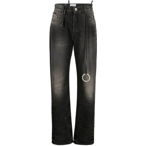 Grey Jeans with 3.5cm Heel , female, Sizes: W26, W27 - The Attico - Modalova