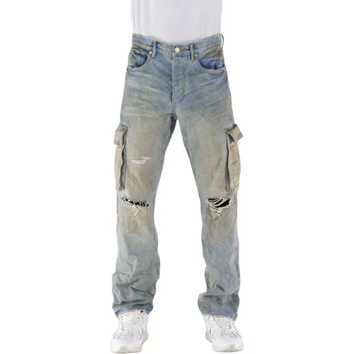 Relaxed Cargo Jeans , male, Sizes: W34 - Purple Brand - Modalova