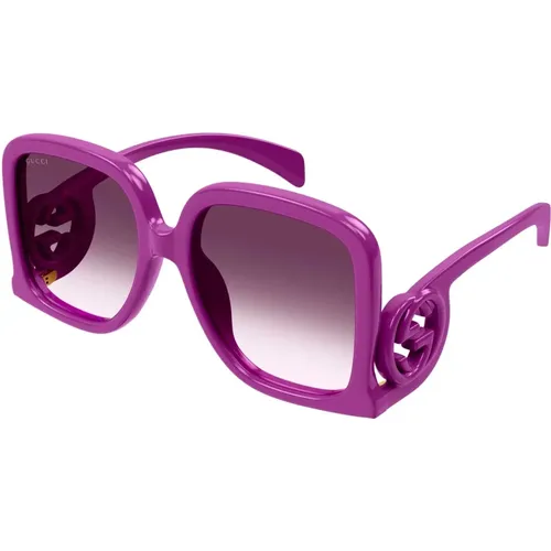 Fuchsia/Violet Shaded Sunglasses , female, Sizes: 58 MM - Gucci - Modalova