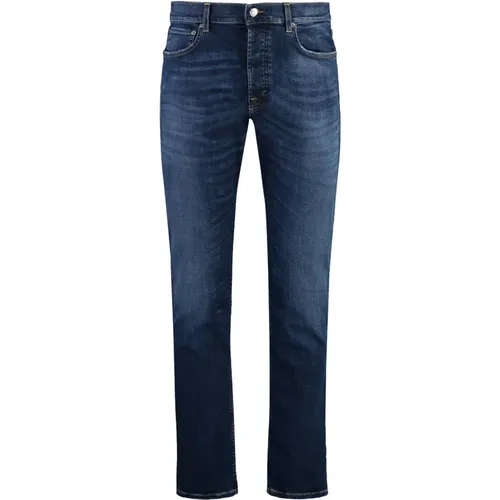 Slim Fit Jeans mit Metall-Details , Herren, Größe: W31 - DEPARTMENT FIVE - Modalova