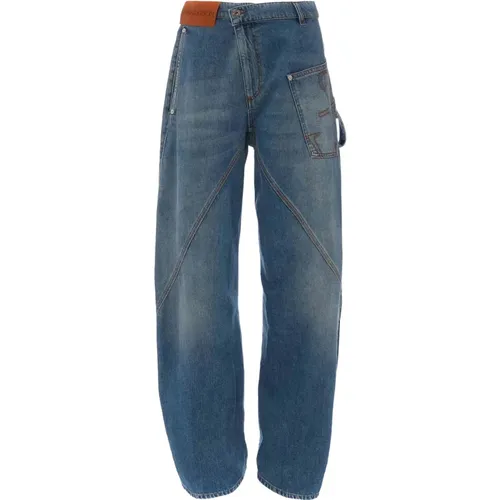 Jeans mit Gebogenen Nähten und Lockerer Passform , Herren, Größe: W32 - JW Anderson - Modalova
