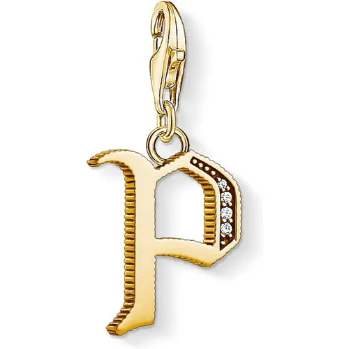 Charm-Anhänger Buchstabe P 925 Sterling silber 750 Gelbgold Vergoldung 1622-414-39 - Thomas Sabo - Modalova