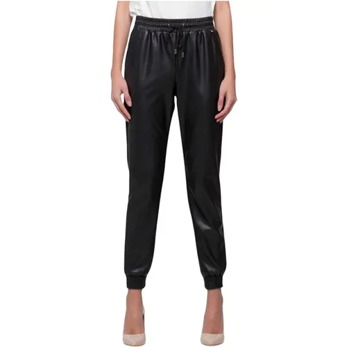 Faux Leather Joggers Hose Schwarz - Kocca - Modalova