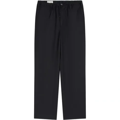 Schwarze Wollkordelhose - Dries Van Noten - Modalova