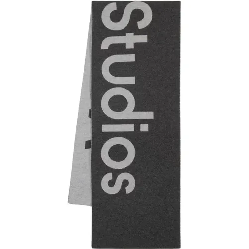 Toronty Logo Scarf - - Wool - Grey , unisex, Sizes: ONE SIZE - Acne Studios - Modalova