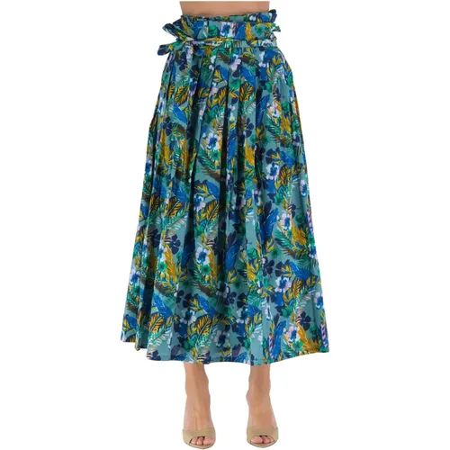 Multicolored Cotton Poplin Skirt , female, Sizes: M, S - Connor & Blake - Modalova