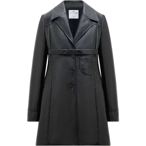 Vinyl Tailored Coat with Belt , female, Sizes: L, S, M - Courrèges - Modalova