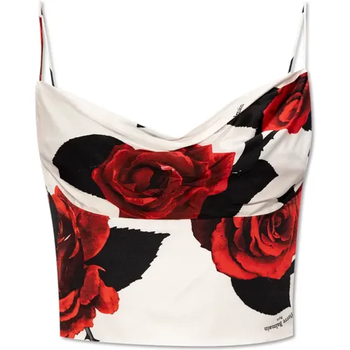 Blumiges Tanktop , Damen, Größe: M - Balmain - Modalova