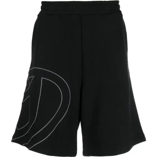 Casual Schwarze Baumwollshorts , Herren, Größe: S - Diesel - Modalova