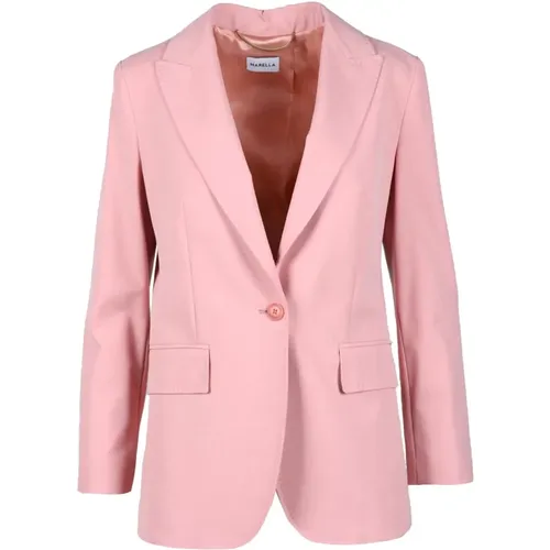 Eleganter Blazer mit Polyester-Mix , Damen, Größe: L - Marella - Modalova