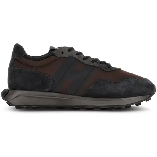 Leather Sneakers with Panels , male, Sizes: 6 UK - Hogan - Modalova