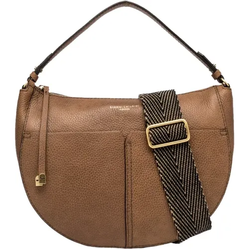 Geometric Shoulder Bag with Leather Handle , female, Sizes: ONE SIZE - Gianni Chiarini - Modalova