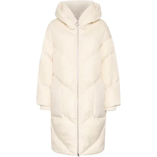 Quilted Puffer Jacket Birch , female, Sizes: L, XS, S - Cream - Modalova