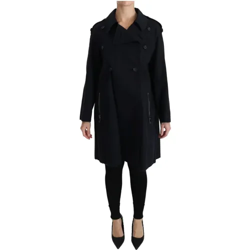 Stylish Cotton Trench Coat , female, Sizes: 3XS - Dolce & Gabbana - Modalova