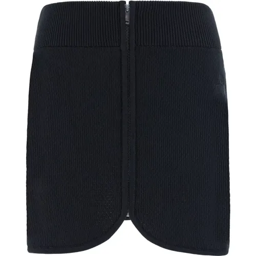 Ribbed Skirt with Front Zip , female, Sizes: L, M - Isabel Marant Étoile - Modalova