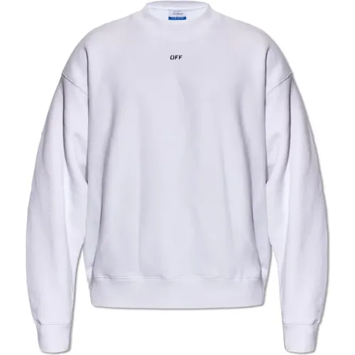 Off , Sweatshirt mit Logo , Herren, Größe: L - Off White - Modalova