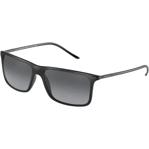 Schwarze Rahmen Sonnenbrille für Männer - Giorgio Armani - Modalova