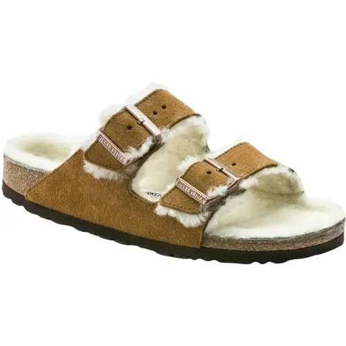 Sandals Arizona Shearling , female, Sizes: 5 UK, 4 UK, 7 UK, 6 UK, 3 UK - Birkenstock - Modalova