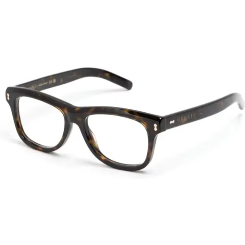 Braun/Havanna Optische Brille , Herren, Größe: 54 MM - Gucci - Modalova