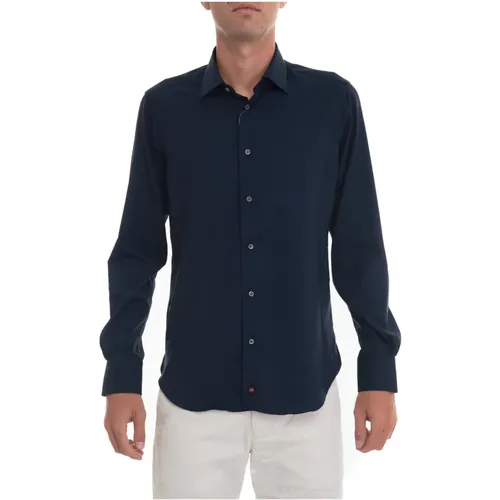 Italian Neck Slim Fit Wool Dress Shirt , male, Sizes: XL - Càrrel - Modalova