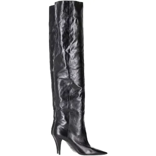 Pre-owned Leather boots , female, Sizes: 8 UK - Yves Saint Laurent Vintage - Modalova