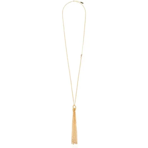 Golden Cassandre Charm Pendant Necklace , female, Sizes: M - Saint Laurent - Modalova