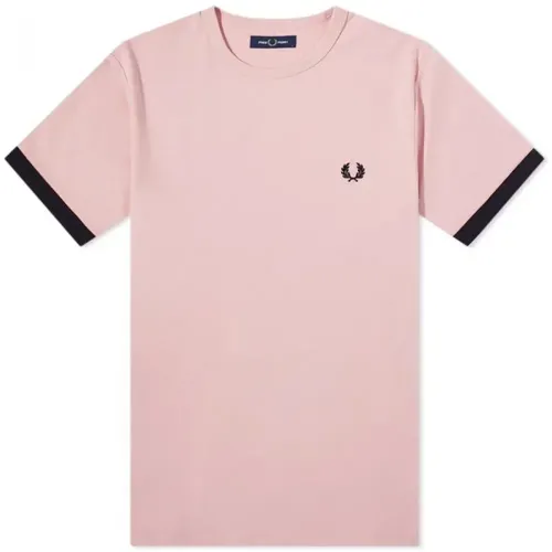 Ringer T-Shirt in Chalky , male, Sizes: XL - Fred Perry - Modalova