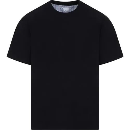 Navy Classic T-Shirt Ss24 , male, Sizes: L - Bottega Veneta - Modalova