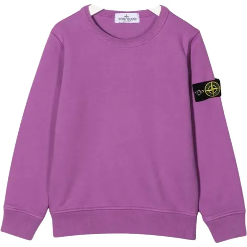 Lila Pullover mit Logodetail - Stone Island - Modalova