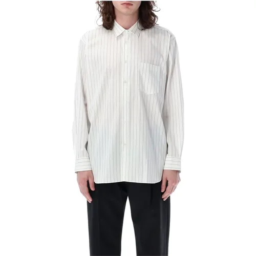 Striped Shirt Navy Ss24 , male, Sizes: M, XL - Comme des Garçons - Modalova