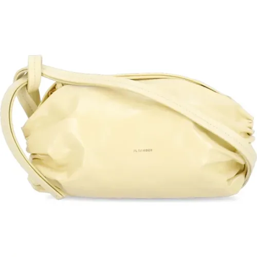 Leather Shoulder Bag with Logo , female, Sizes: ONE SIZE - Jil Sander - Modalova