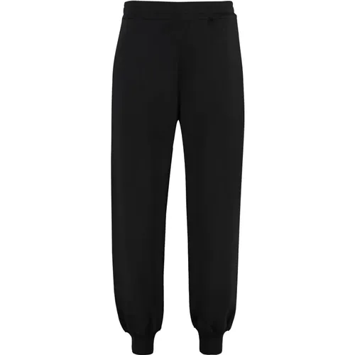 Baumwoll-Track-Pants mit gerippten Bündchen , Damen, Größe: XS - alexander mcqueen - Modalova