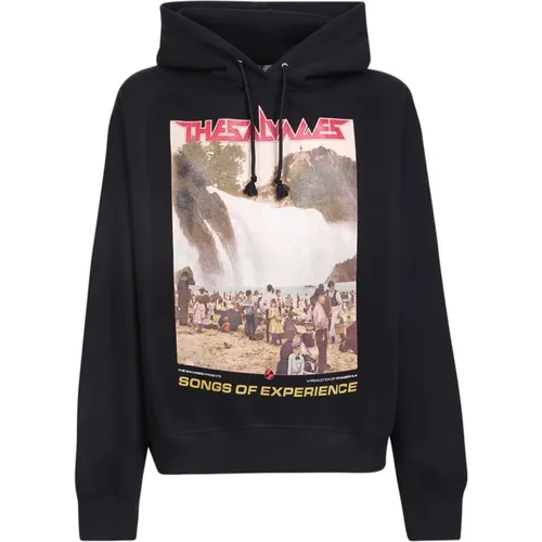 Schwarzer Baumwoll-Hoodie mit Grafikdruck , Herren, Größe: L - The Salvages - Modalova