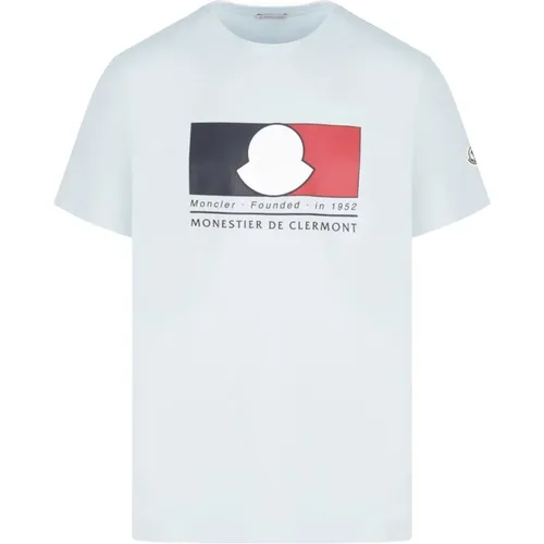 Box Logo Cotton T-Shirt , male, Sizes: 2XL, L - Moncler - Modalova