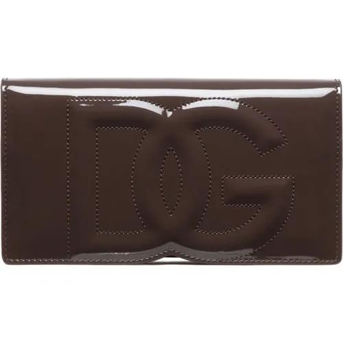 Kaffeebraune DG Logo Mini Tasche - Dolce & Gabbana - Modalova