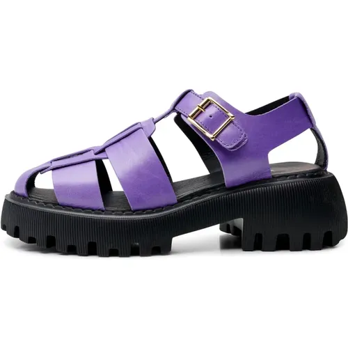 Posey Shiny Leather Sandal - Violet , female, Sizes: 6 UK - Shoe the Bear - Modalova