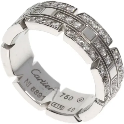 Pre-owned White Gold rings , female, Sizes: ONE SIZE - Cartier Vintage - Modalova