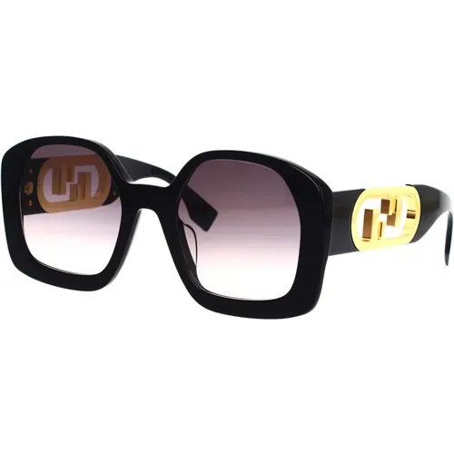 Oversized Quadratische Sonnenbrille , unisex, Größe: 54 MM - Fendi - Modalova