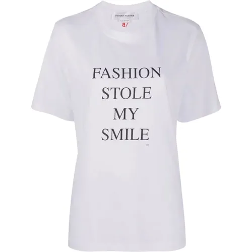 Stylish Cotton T-Shirt , female, Sizes: M - Victoria Beckham - Modalova