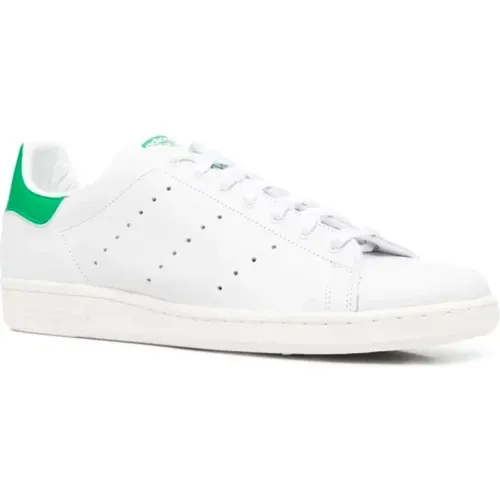 Klassische Weiße und Grüne Stan Smith 80s Sneakers , Herren, Größe: 40 1/2 EU - Adidas - Modalova
