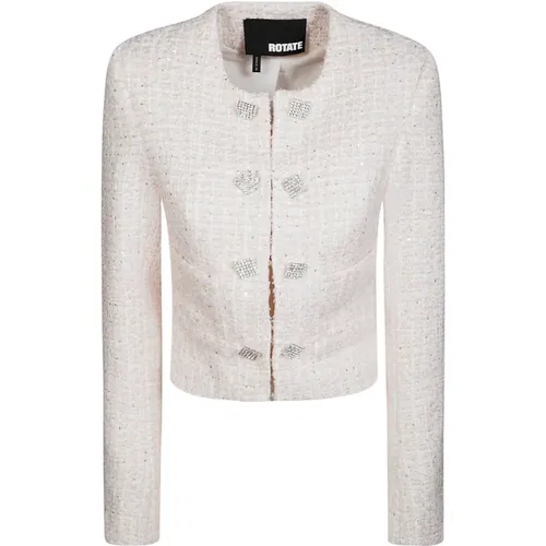 Cropped Boucle Jacke , Damen, Größe: M - ROTATE Birger Christensen - Modalova