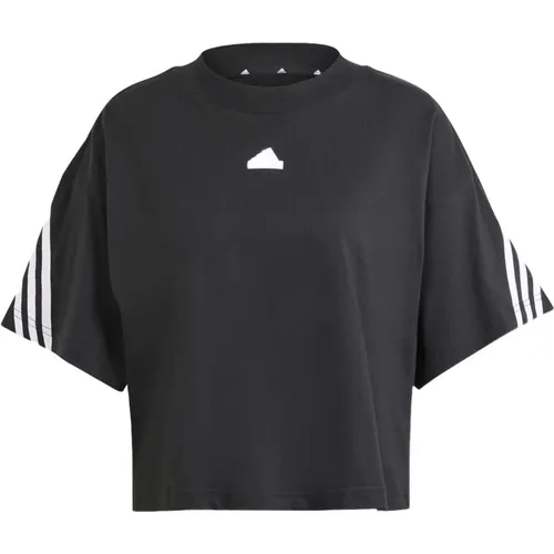 Zukünftige Ikonen 3 Streifen T-shirt , Damen, Größe: L - Adidas - Modalova