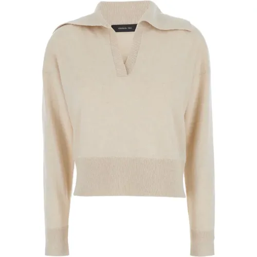 Polo Pull Pullover , Damen, Größe: XS - Federica Tosi - Modalova