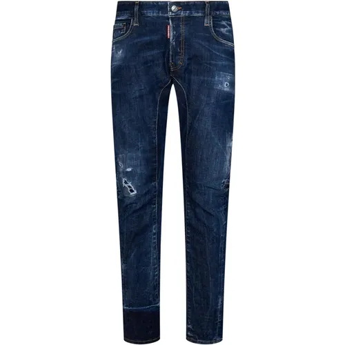 Slim-fit Jeans Upgrade, Blau , Herren, Größe: S - Dsquared2 - Modalova