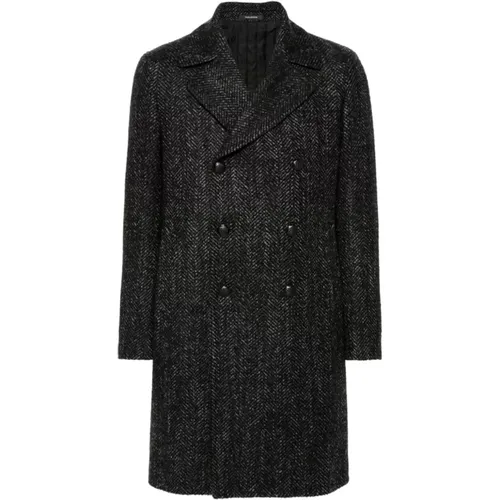 Grey Long Coat with Quilted Lining , male, Sizes: 2XL, M - Tagliatore - Modalova