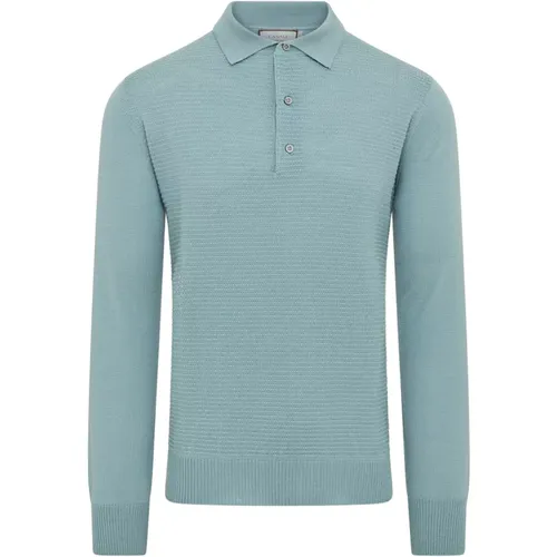 Luxury Long Sleeve Zip Polo , male, Sizes: 2XL, 6XL, L, XL, 3XL, 4XL, M - Canali - Modalova