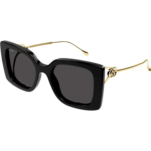 Gold Graue Sonnenbrille GG1567SA,Weiße Sonnenbrille mit Originalzubehör,Gold/ Sunglasses GG1567SA,Braun/Havanna Sonnenbrille, Stilvoll und vielseiti - Gucci - Modalova