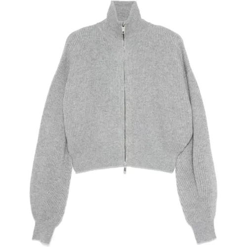 Grey Wool-Cashmere Sweater with Crystal Embellishment , female, Sizes: L - SPORTMAX - Modalova