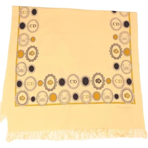 Pre-owned Cotton scarves , female, Sizes: ONE SIZE - Dior Vintage - Modalova