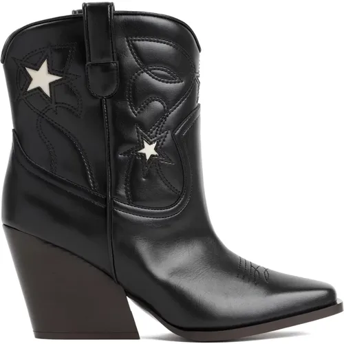 Cowboy Ankle Boots with Stars , female, Sizes: 3 UK, 5 1/2 UK, 4 UK - Stella Mccartney - Modalova
